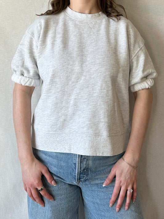 Rebecca Short Sleeve Sweatshirt | Ash