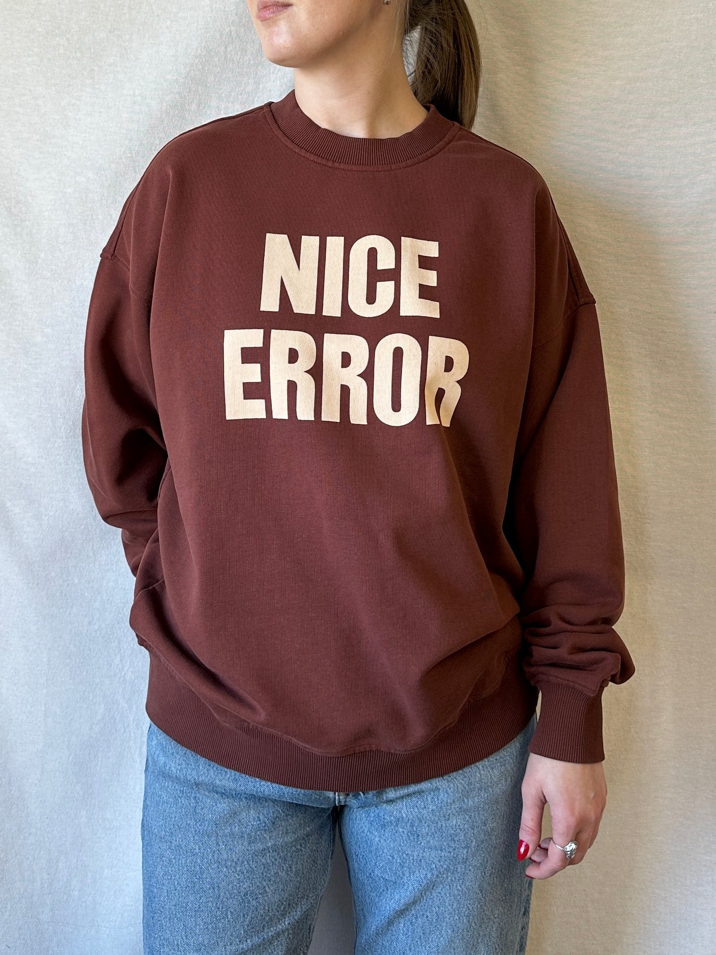 Nice Error Sweatshirt | Coffee