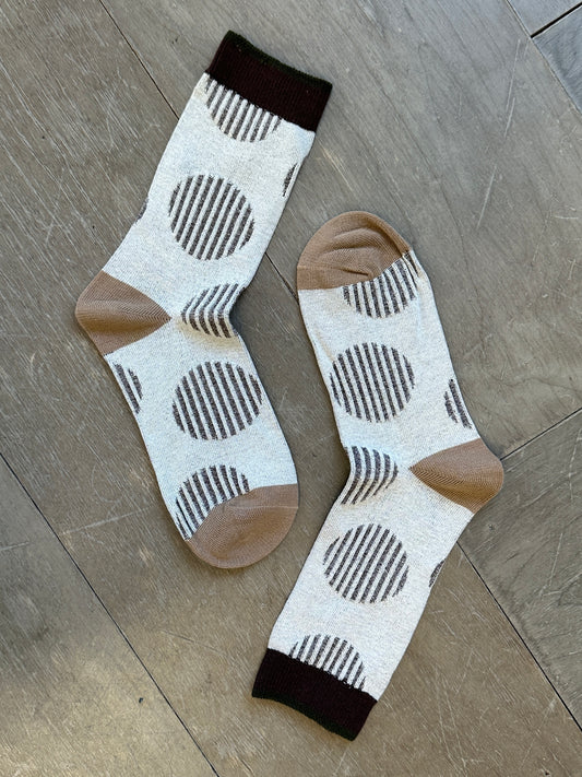 Circle + Stripe Socks