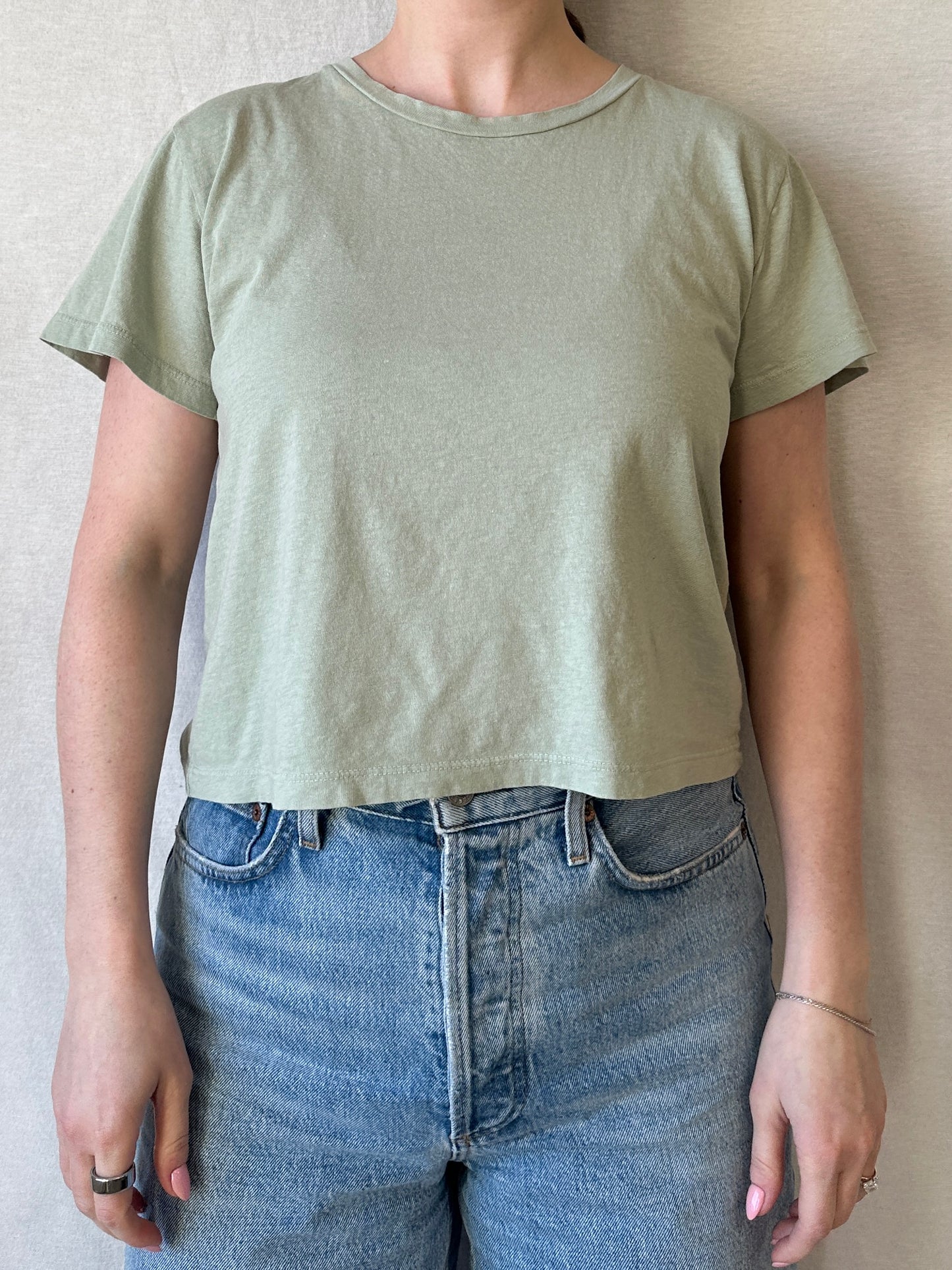 Cropped Ojai Tee | Agave Green