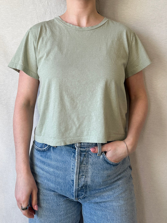 Cropped Ojai Tee | Agave Green