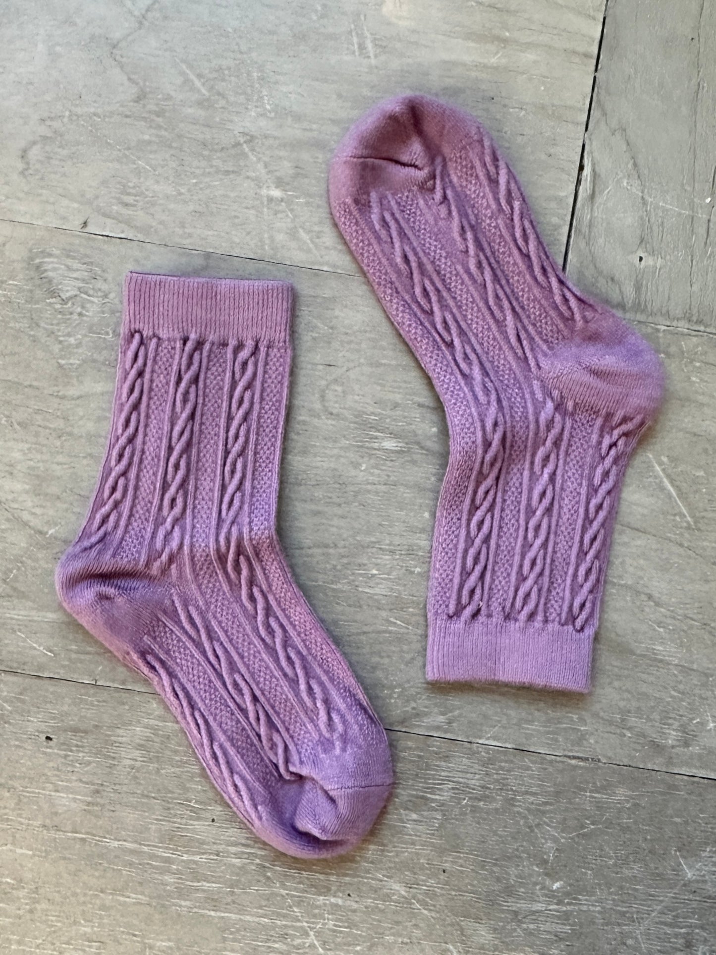 Retro Twist Wool Socks