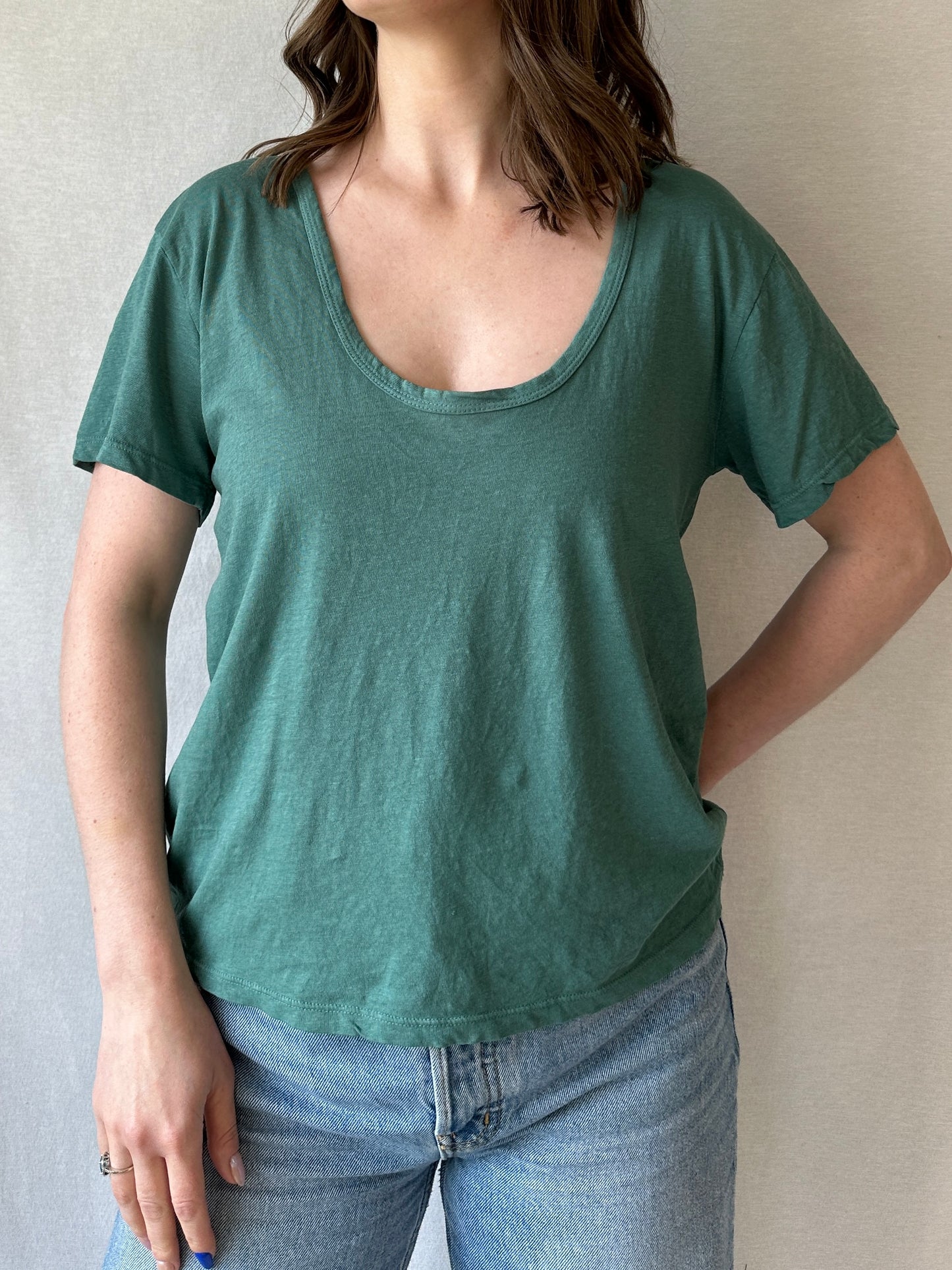 Zuma Scoop Neck Tee | Teal