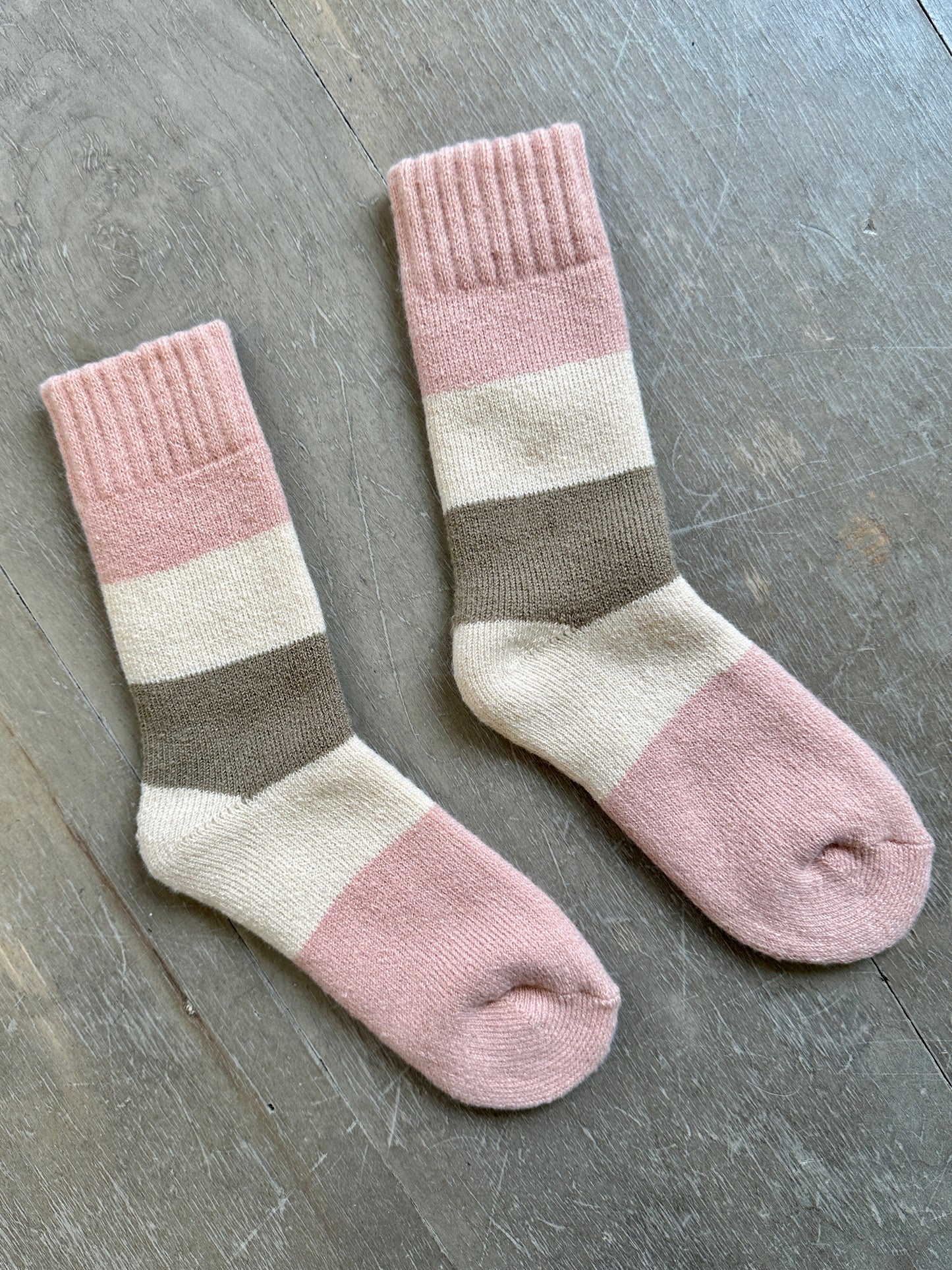 Cozy Pink Wool Socks