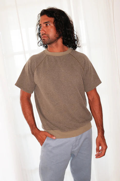 Heathered Magnuson Short Sleeve Raglan | Navy
