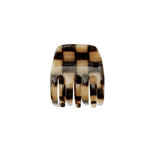 Small Hair Claw Clip | Faded Checker