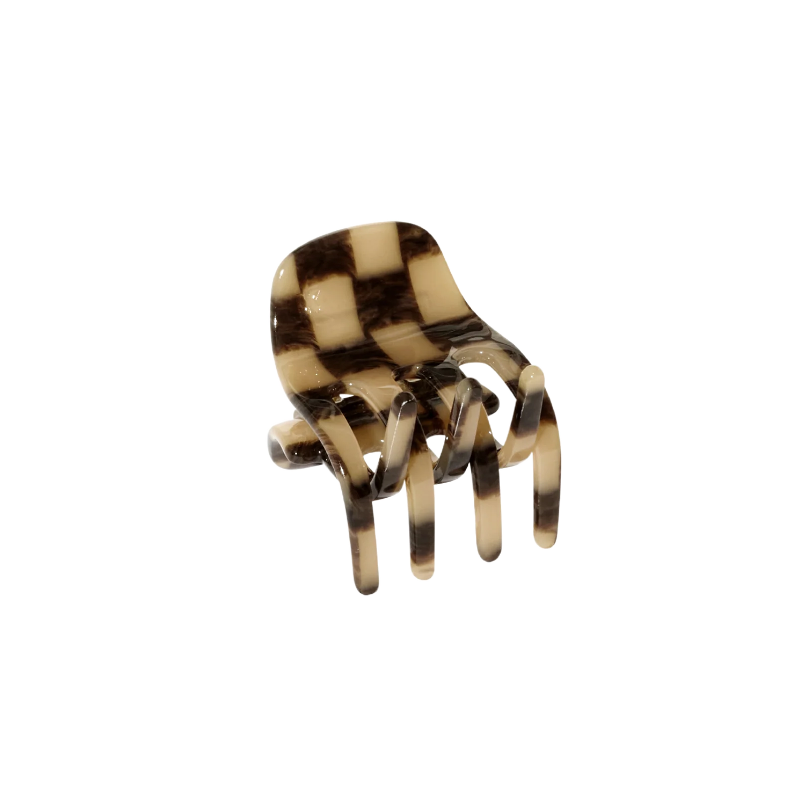 Small Hair Claw Clip | Faded Checker
