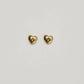 Heart Lock Studs | Gold