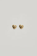 Heart Lock Studs | Gold