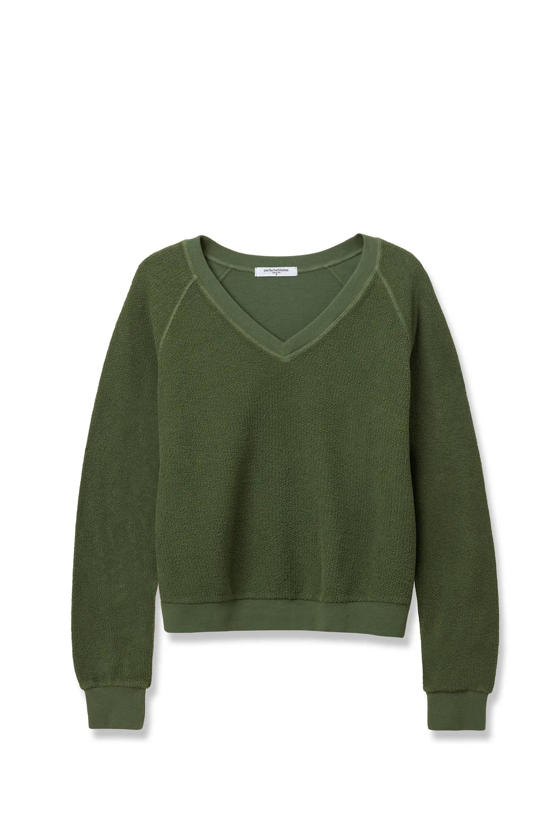Zuri Inside Out V-Neck Sweatshirt | Fern