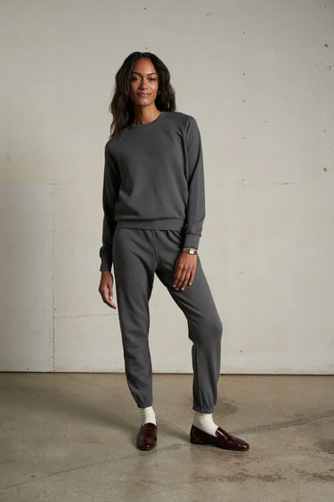 Alexi Raglan Crew | Charcoal