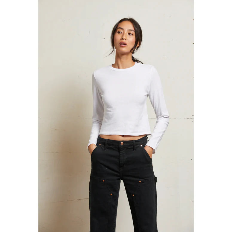 Jamie Recycled Cotton Long Sleeve | White