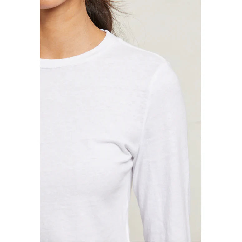 Jamie Recycled Cotton Long Sleeve | White