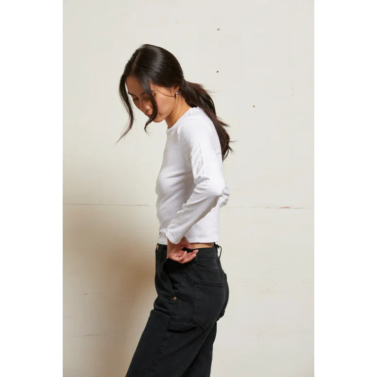 Jamie Recycled Cotton Long Sleeve | White