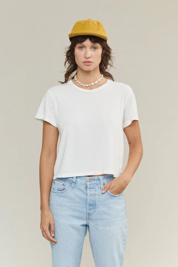 Cropped Lorel Tee | Navy