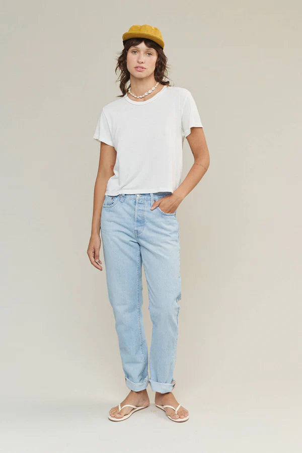 Cropped Lorel Tee | Navy