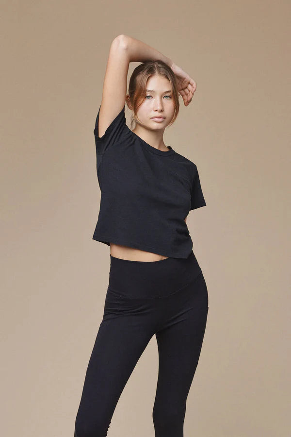 Cropped Ojai Tee | Black