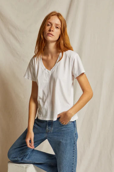 Hendrix V-Neck Tee | White