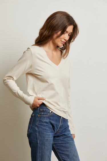 Sinatra V-Neck Long Sleeve | Sugar
