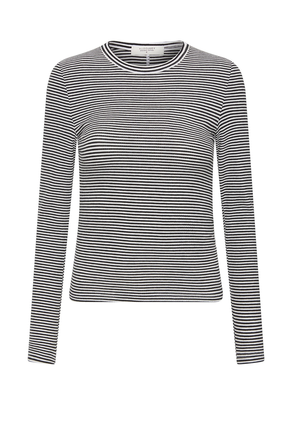 Organic Rib Long Sleeve | Black Stripe