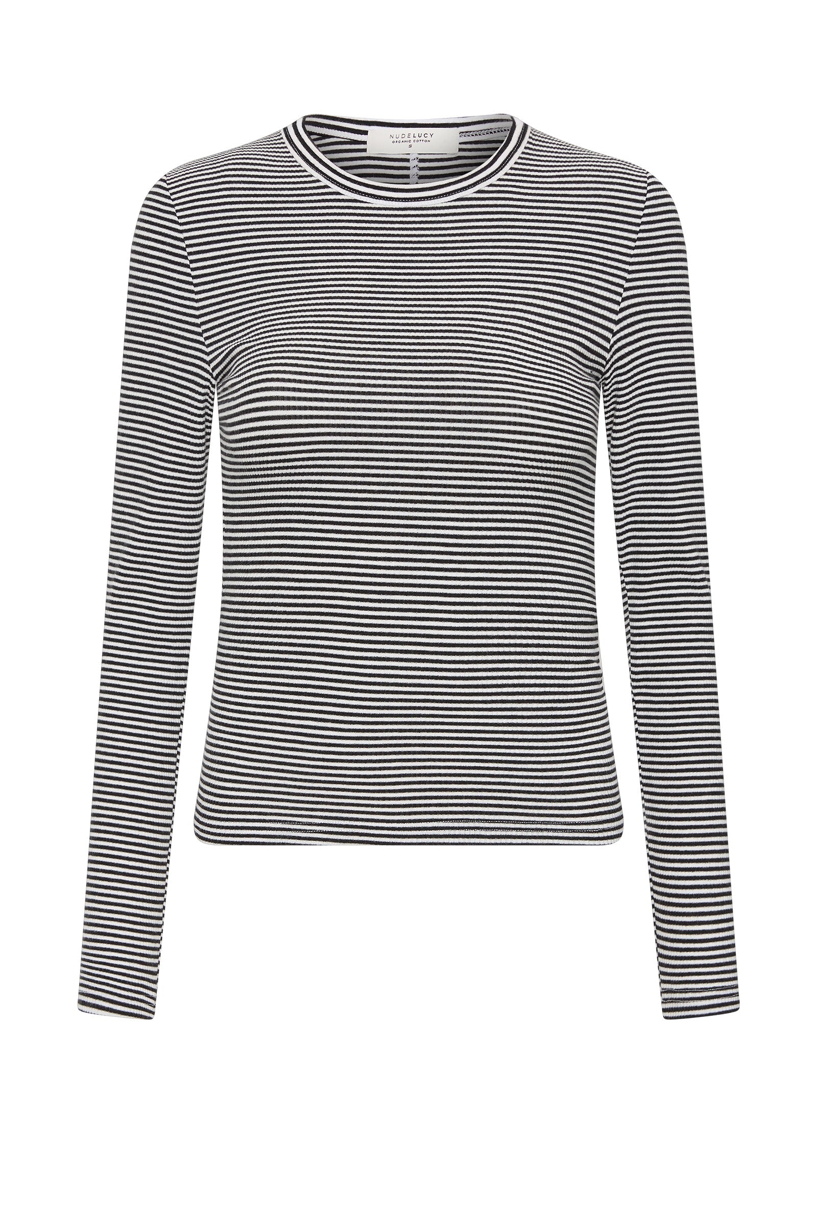 Organic Rib Long Sleeve | Black Stripe
