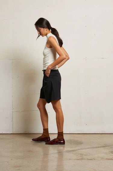 Mel Ribbed Mock Neck Tank | Sugar