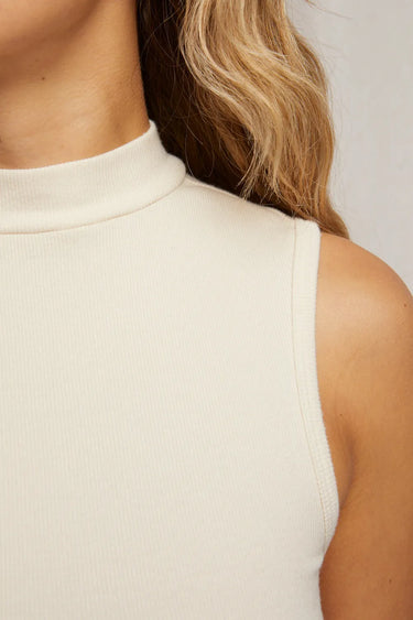 Mel Ribbed Mock Neck Tank | Sugar