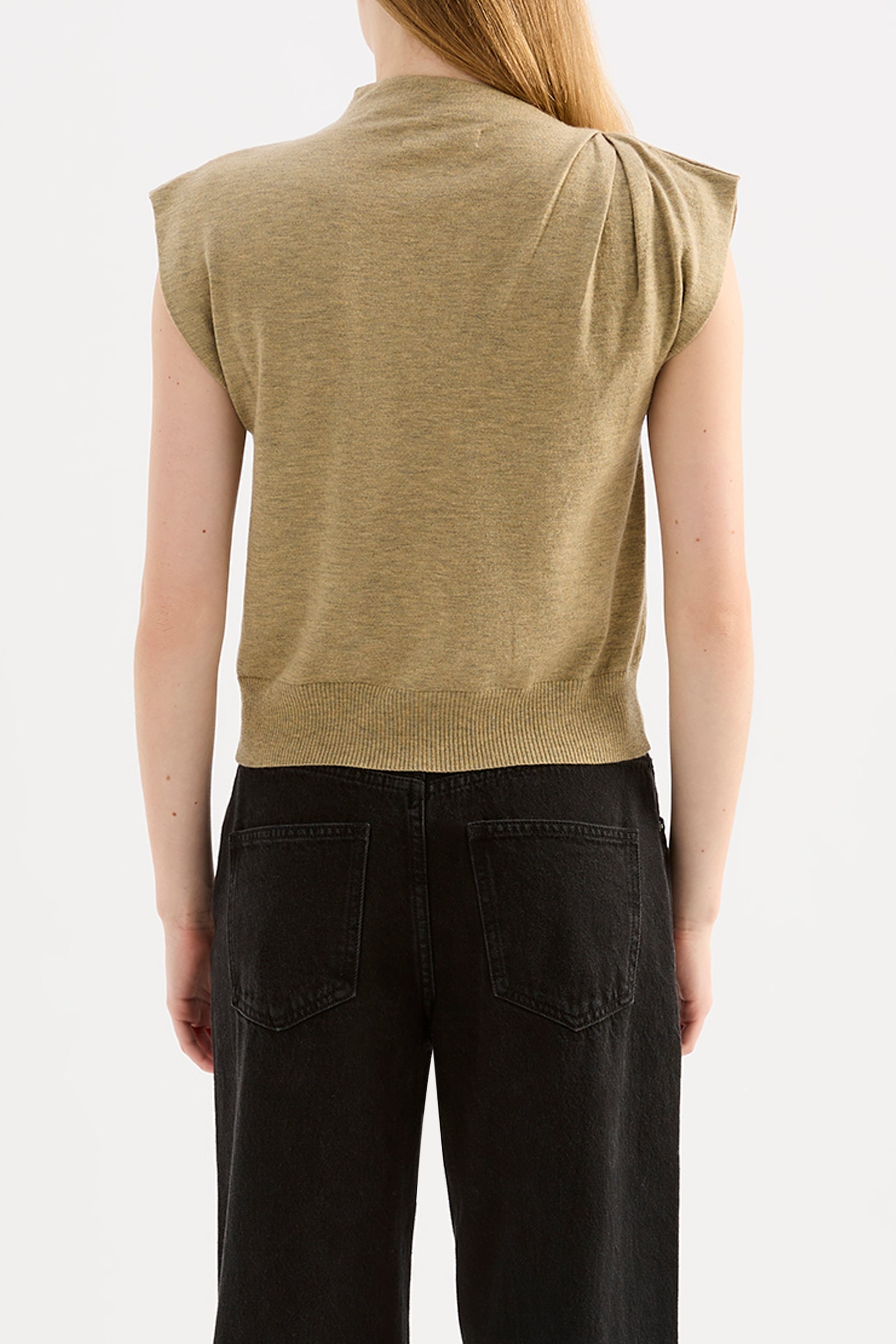 Elvio Merino Blend Top | Khaki
