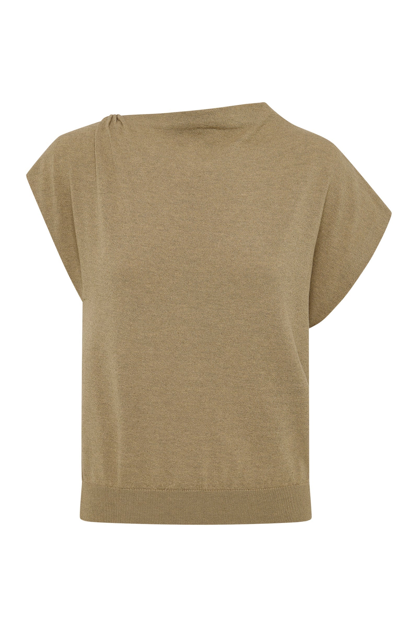 Elvio Merino Blend Top | Khaki