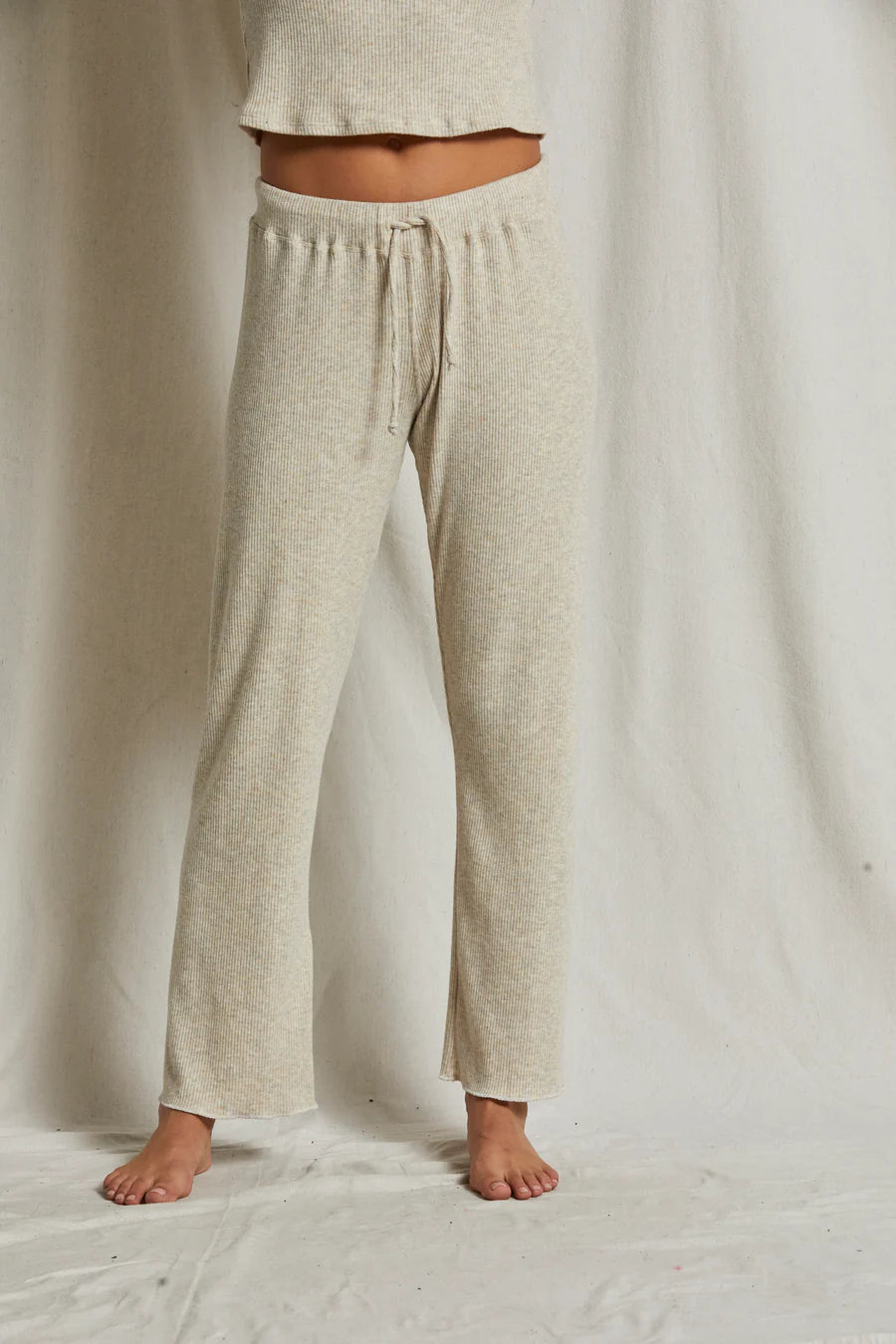 Leann Sweater Rib Pants | Oatmeal