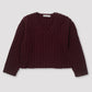 Cropped Rib Sweater | Plum