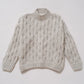 Wave Cable Sweater | Heather Grey