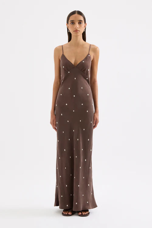 Athena Curpo Slip Dress | Polka Dot