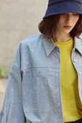 Jacob Oversize Shirt | Blue Beige Stripe