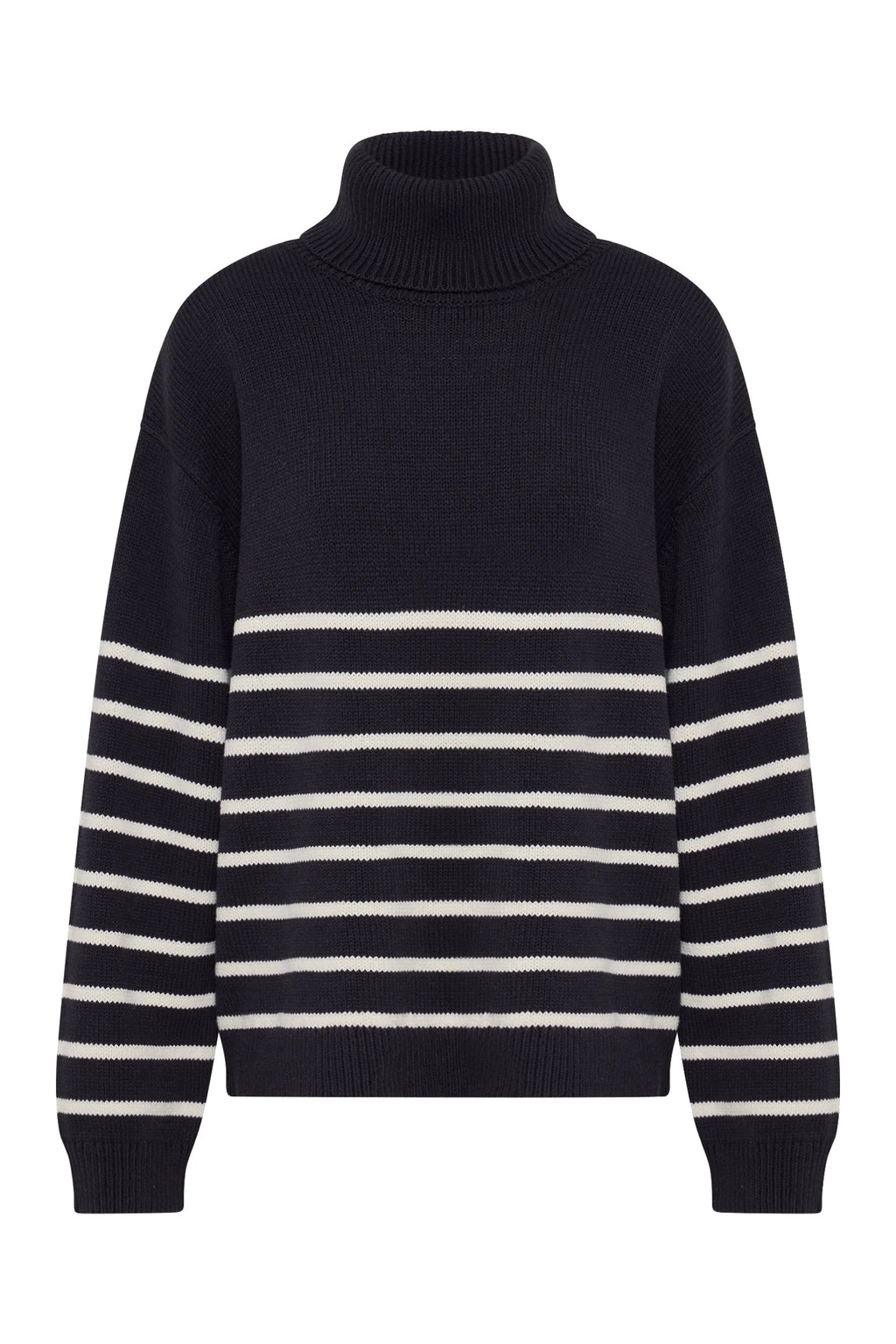 Venus Turtleneck | Navy Stripe
