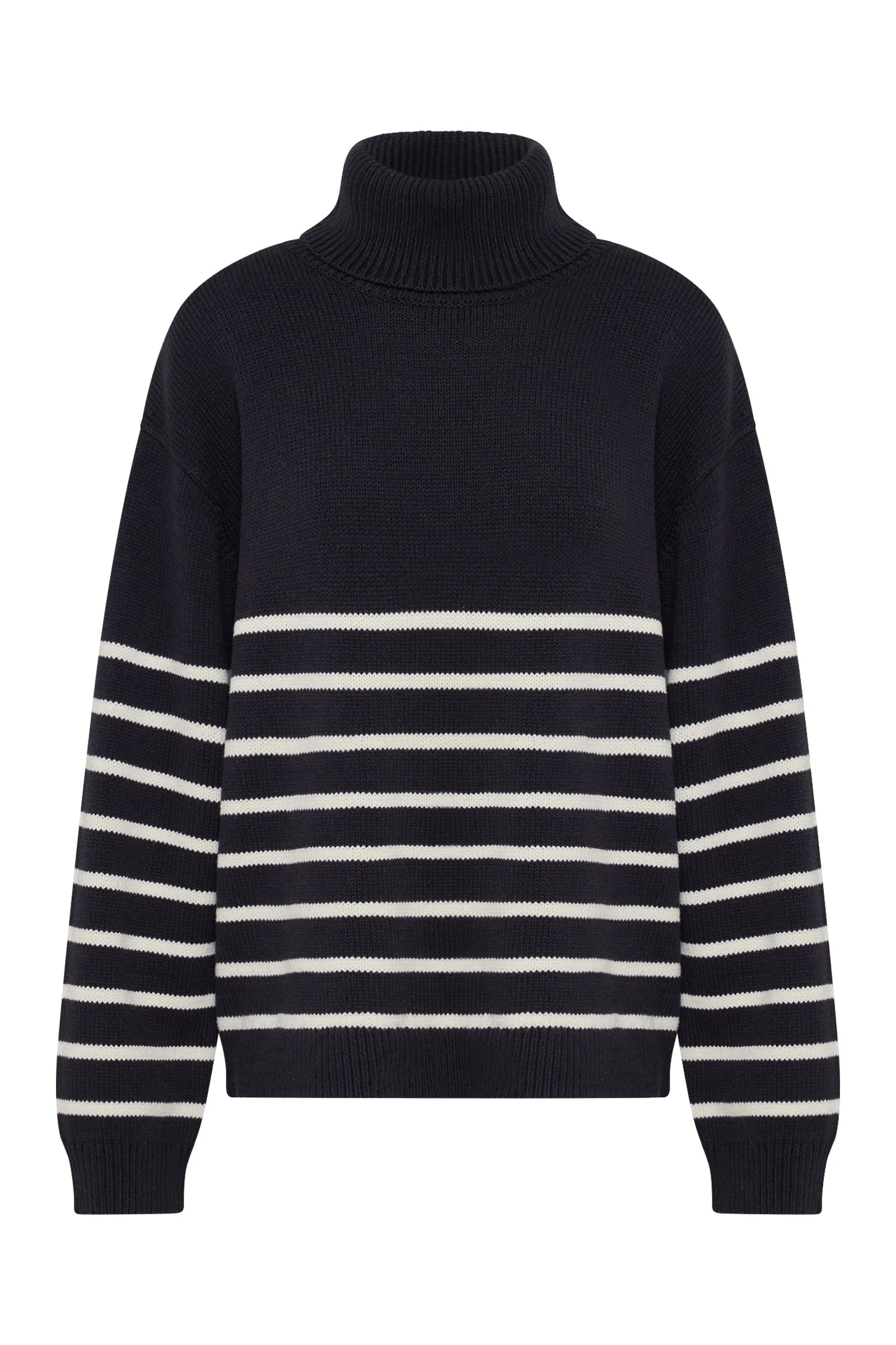 Venus Turtleneck | Navy Stripe