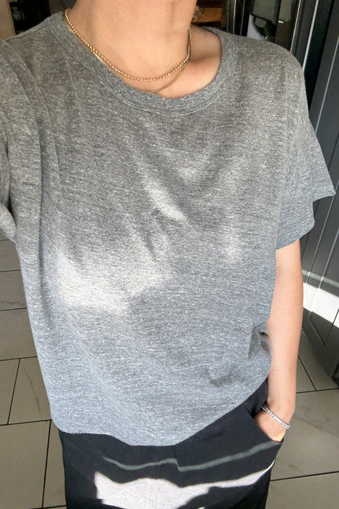 Vintage Fille Tee | Heather Grey