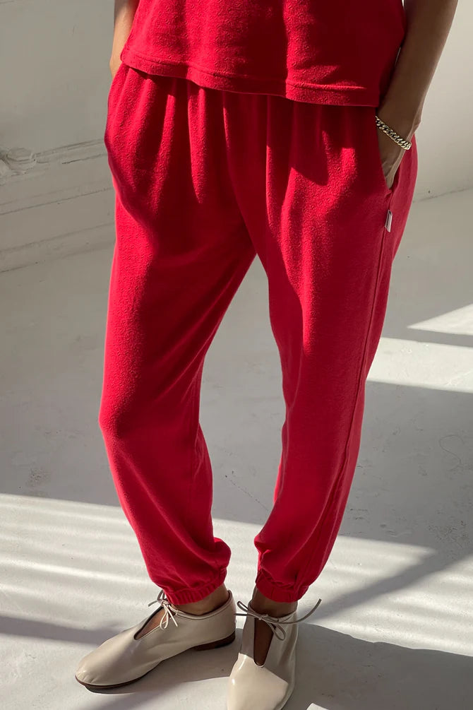 Pointelle Serene Jogger | Red Apple