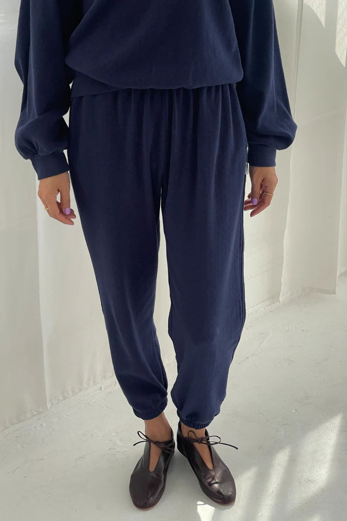 Pointelle Serene Jogger | Navy