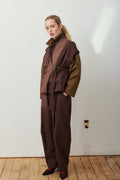 Jena Sleeveless Jacket | Chocolate