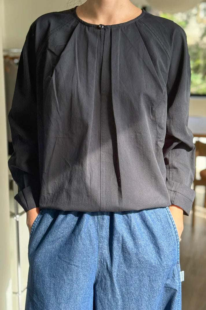 Julienne Long Sleeve Top | Black