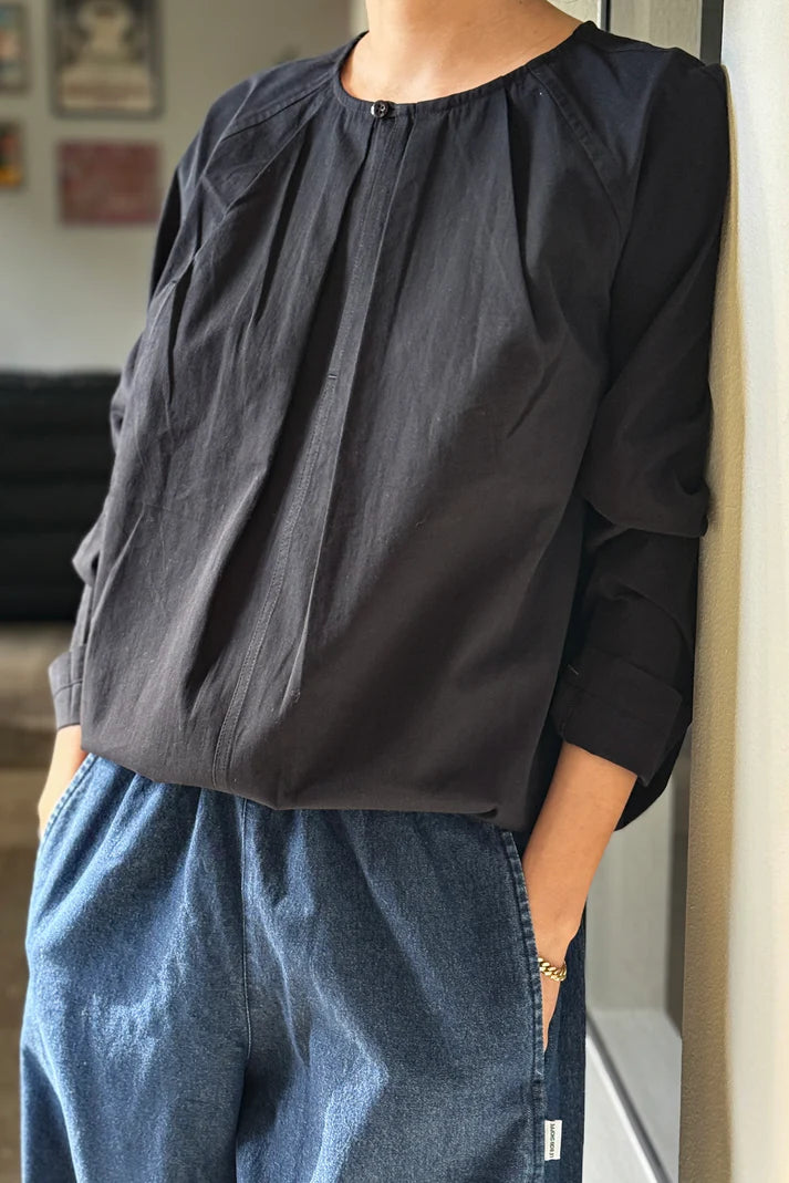 Julienne Long Sleeve Top | Black