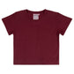 Cropped Lorel Tee | Burgundy