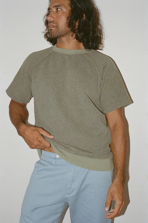 Heathered Magnuson Short Sleeve Raglan | Navy