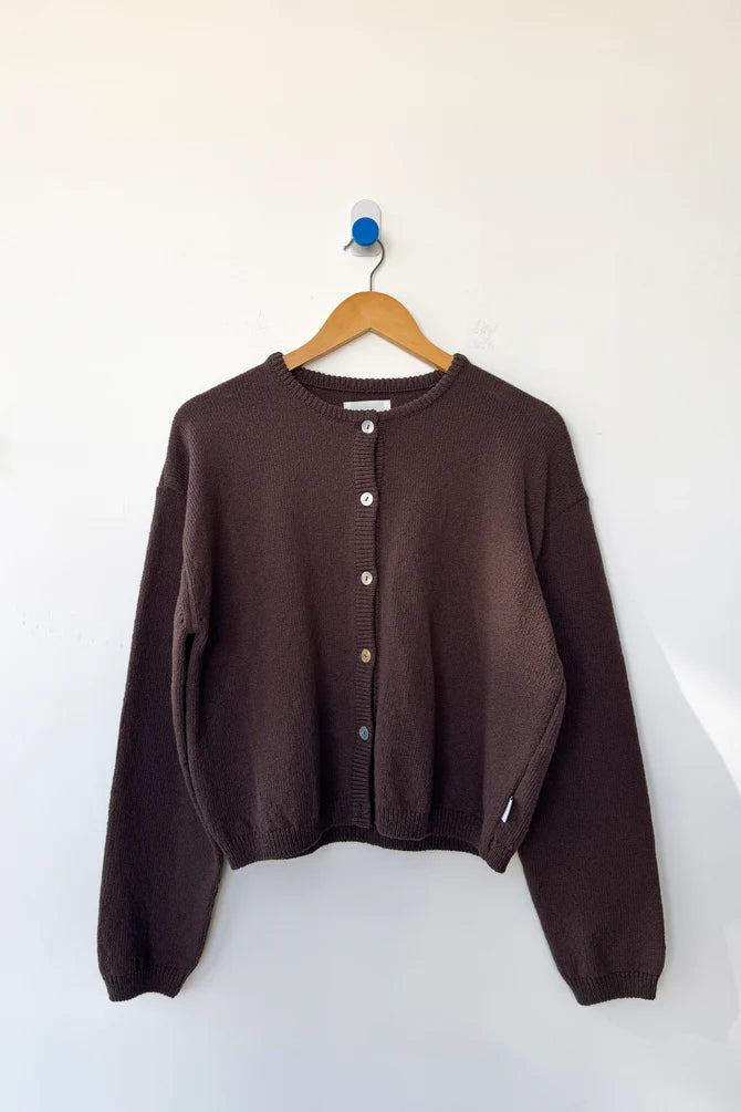 COTTON LEILA CARDIGAN | Brown
