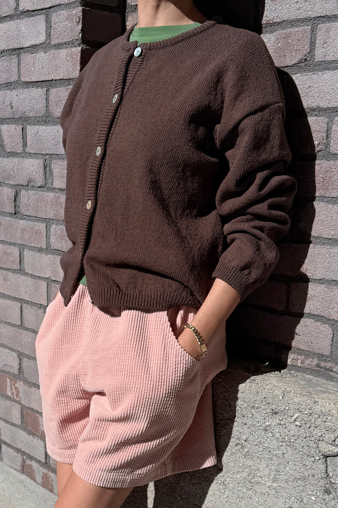 COTTON LEILA CARDIGAN | Brown