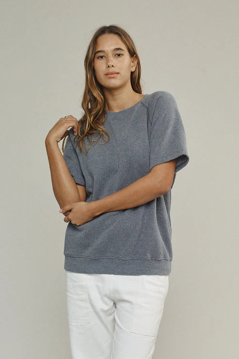 Heathered Magnuson Short Sleeve Raglan | Navy