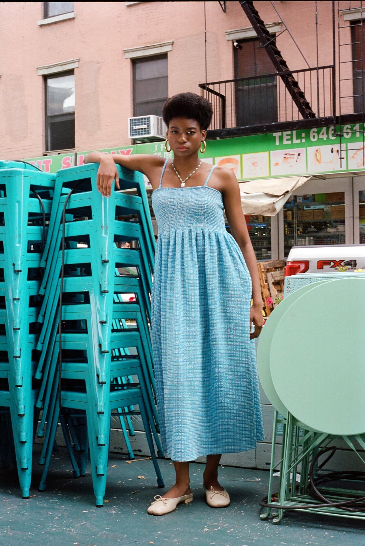 Marais Dress | Ocean Gingham