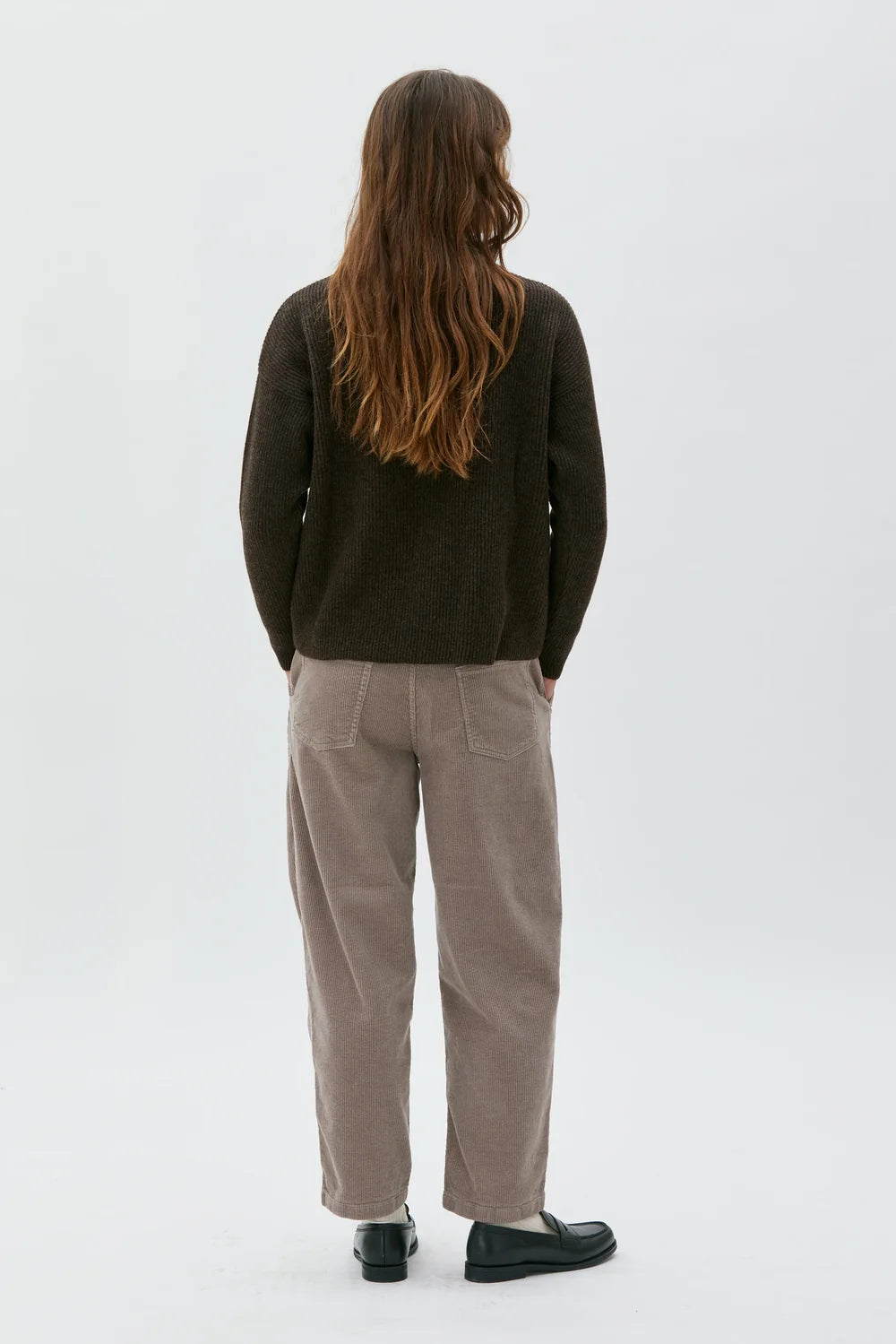 Helga Lambswool Mock Sweater Pockets | Sierra Brown