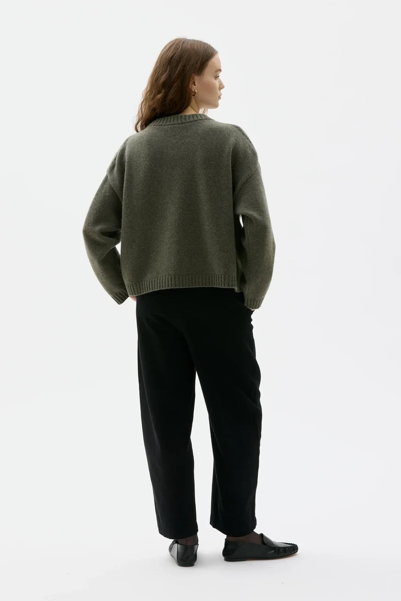 Umi Soft Wool Chunky Cardigan | Laurel Green Sale price